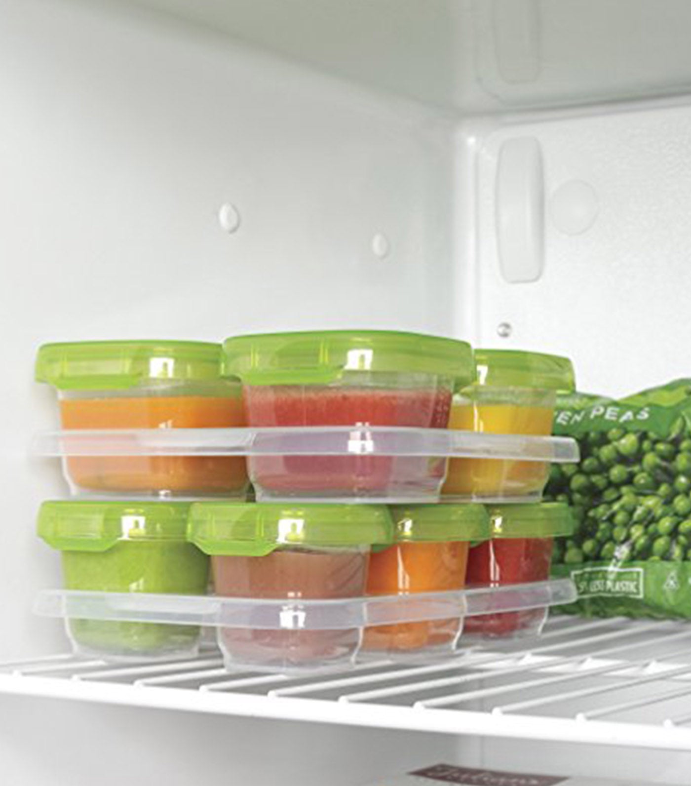 oxo tot green baby blocks freezer storage containers - 2oz