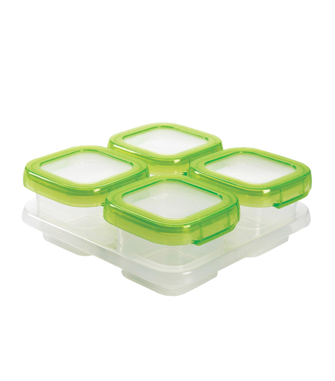 oxo tot green baby blocks freezer storage containers - 4oz