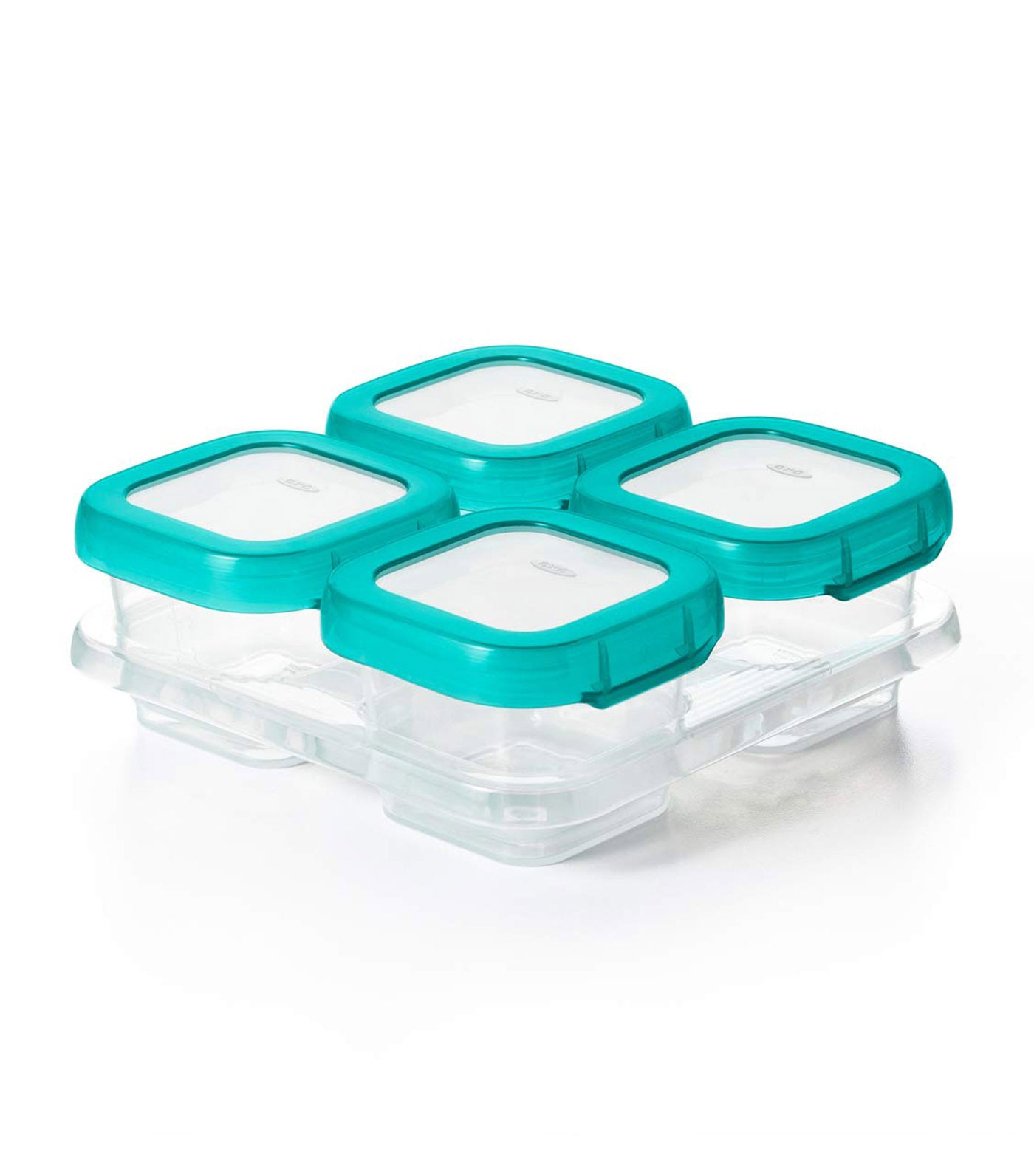 oxo tot teal baby blocks freezer storage containers - 4oz