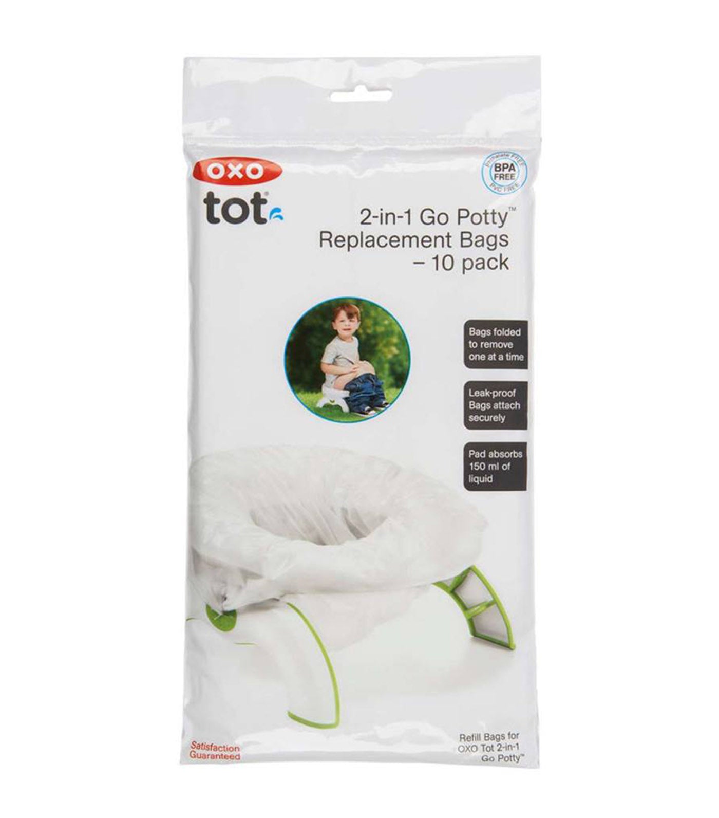 oxo tot 2-in-1 go potty replacement bags - 10 count