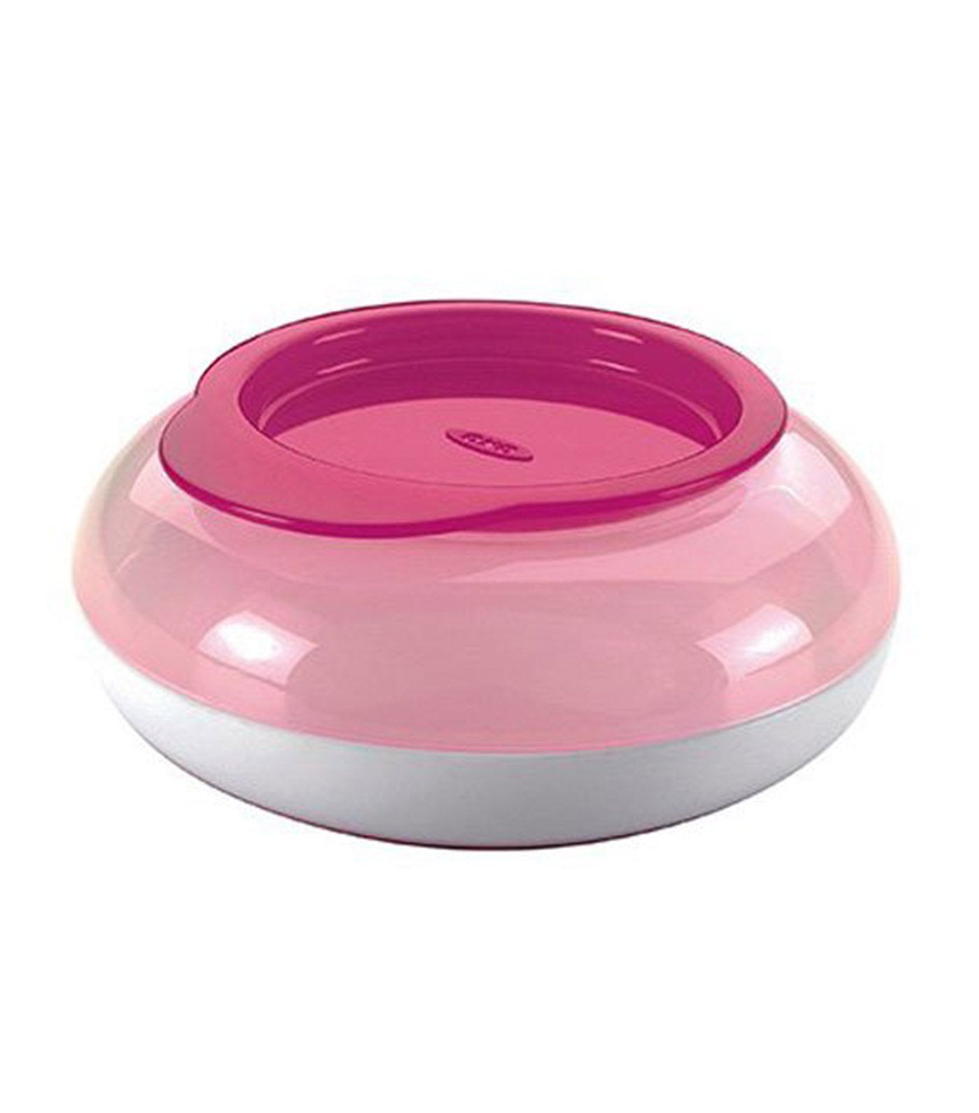 oxo tot pink snack disk with snap on lid