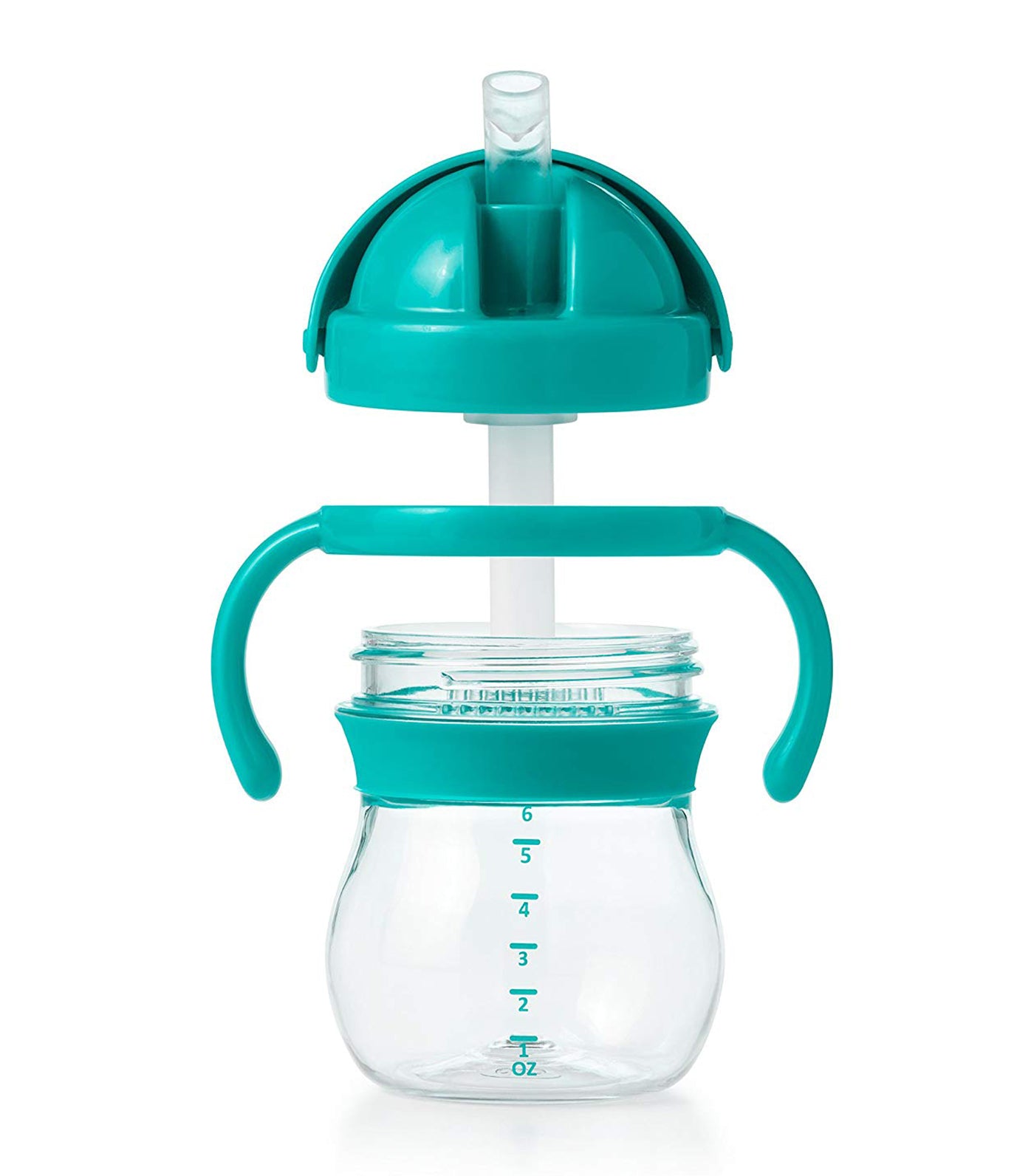 oxo tot teal grow straw cup with handles - 6oz