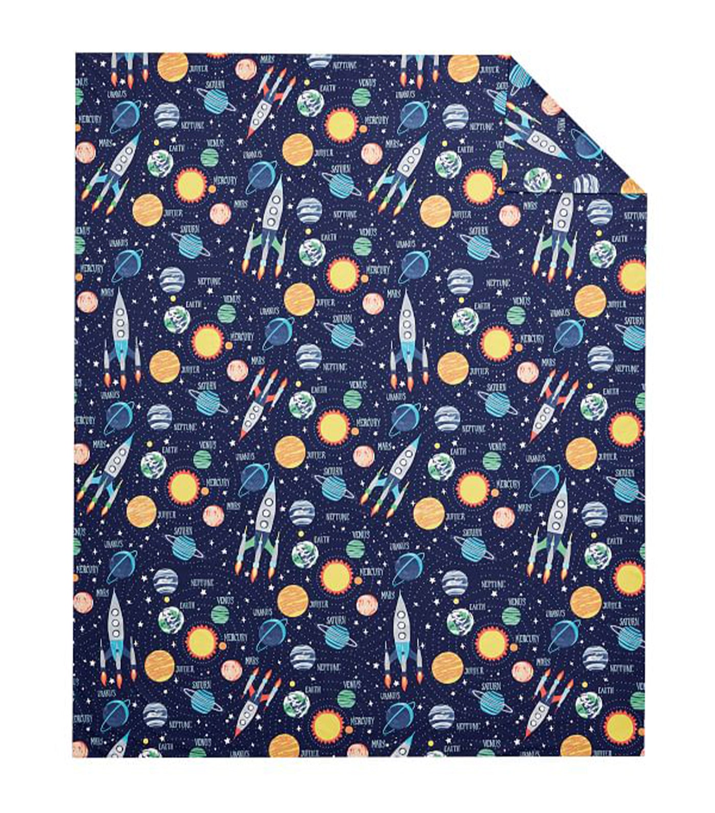 pottery barn kids solar system glow-in-the-dark duvet cover - twin