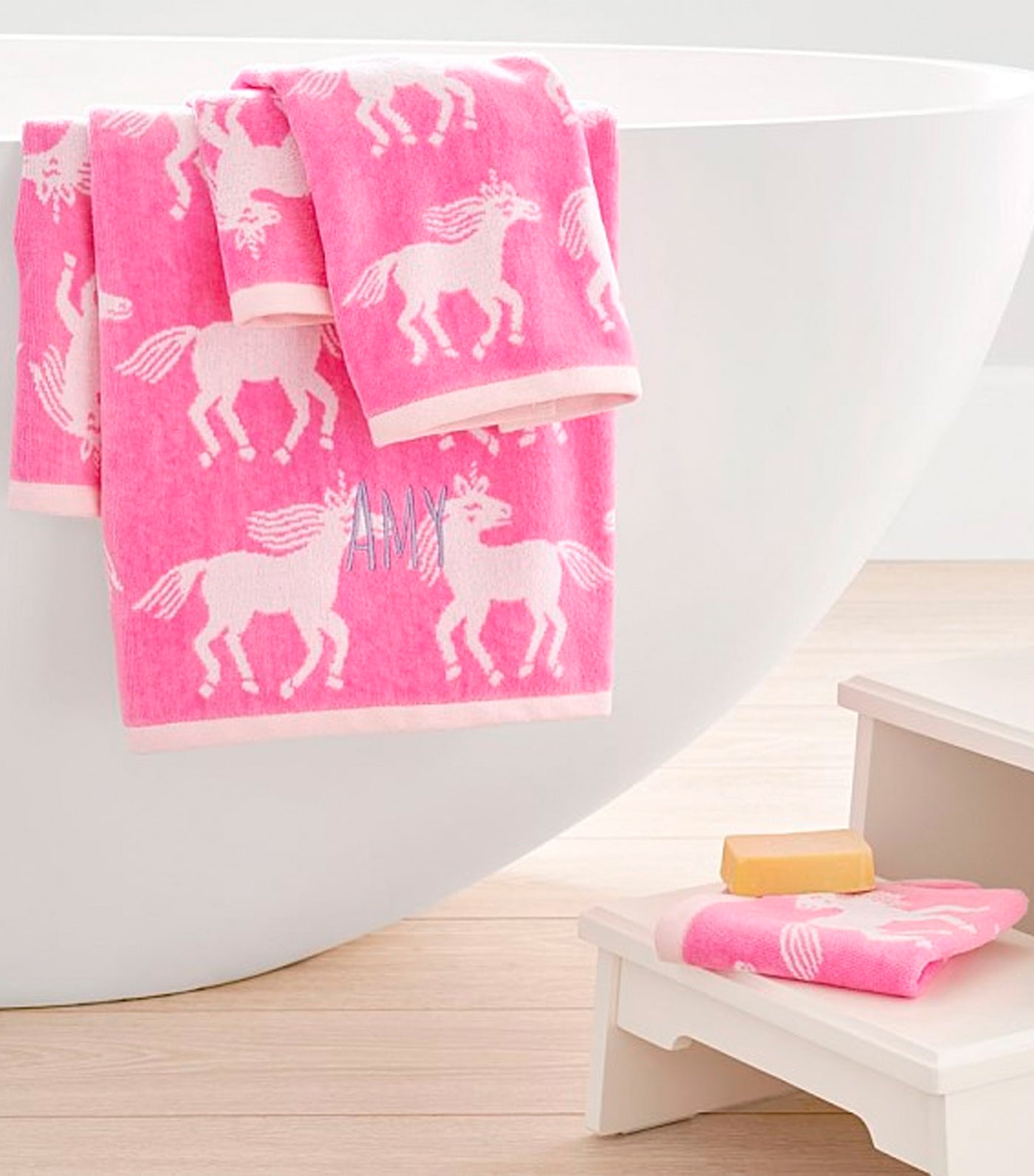 pottery barn kids unicorn towel collection bath towel