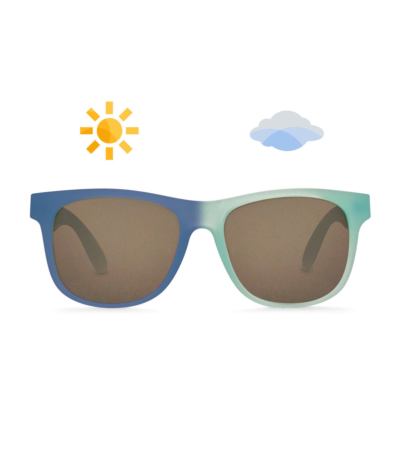 real shades light green to blue switch color-changing sunglasses