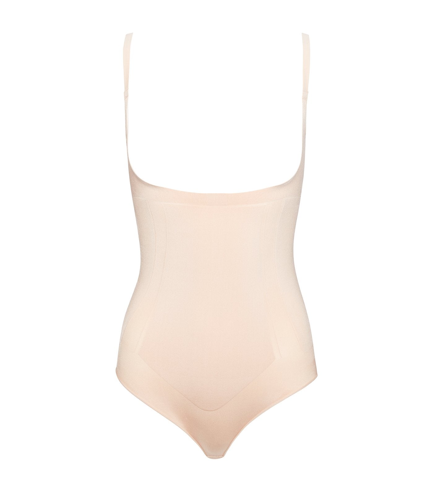 spanx oncore open-bust panty bodysuit soft nude