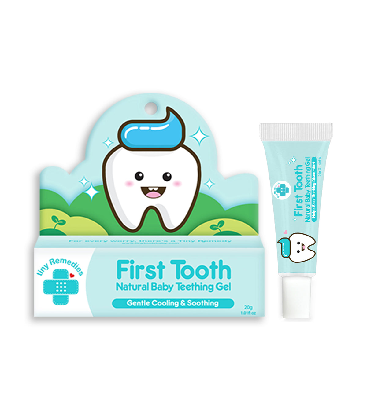 tiny buds first tooth natural baby teething gel 20g