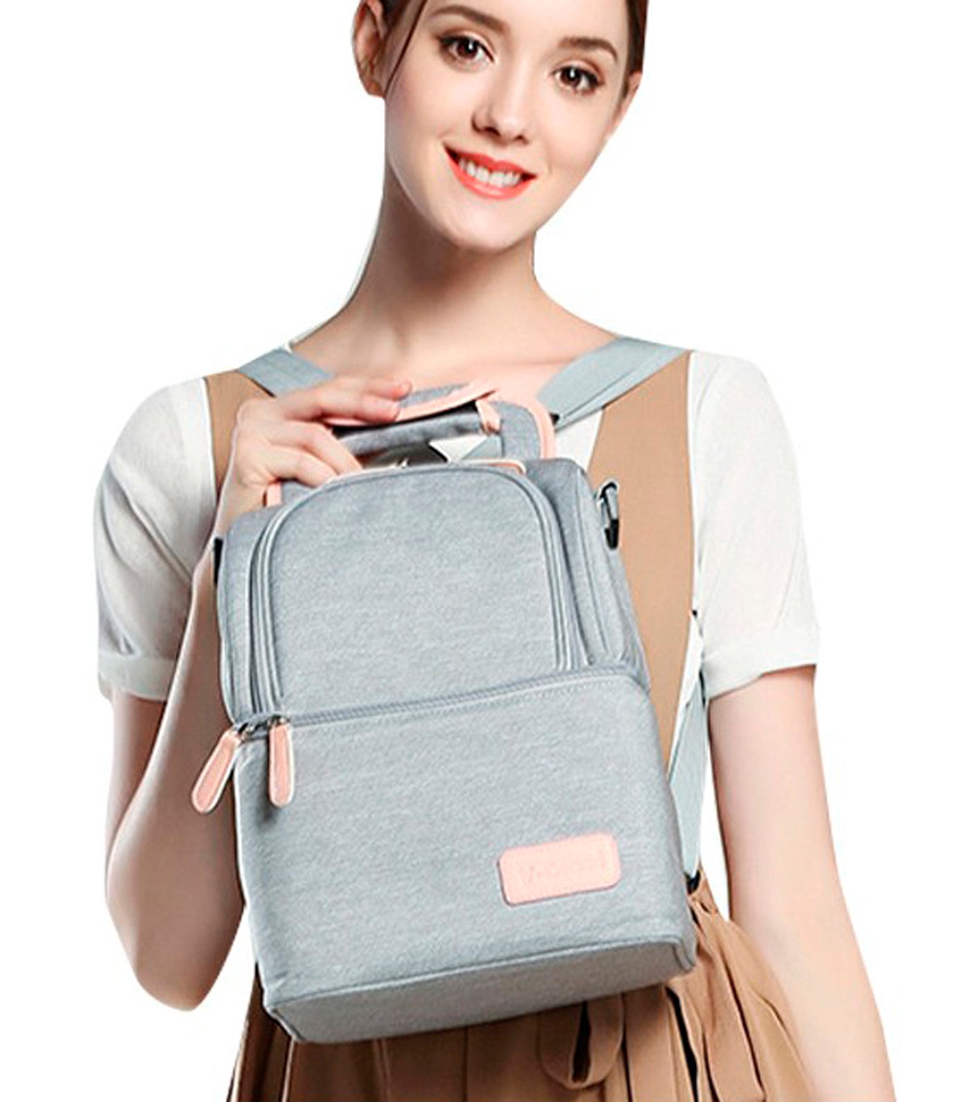 v-coool gray breast pump insulated cooler backpack