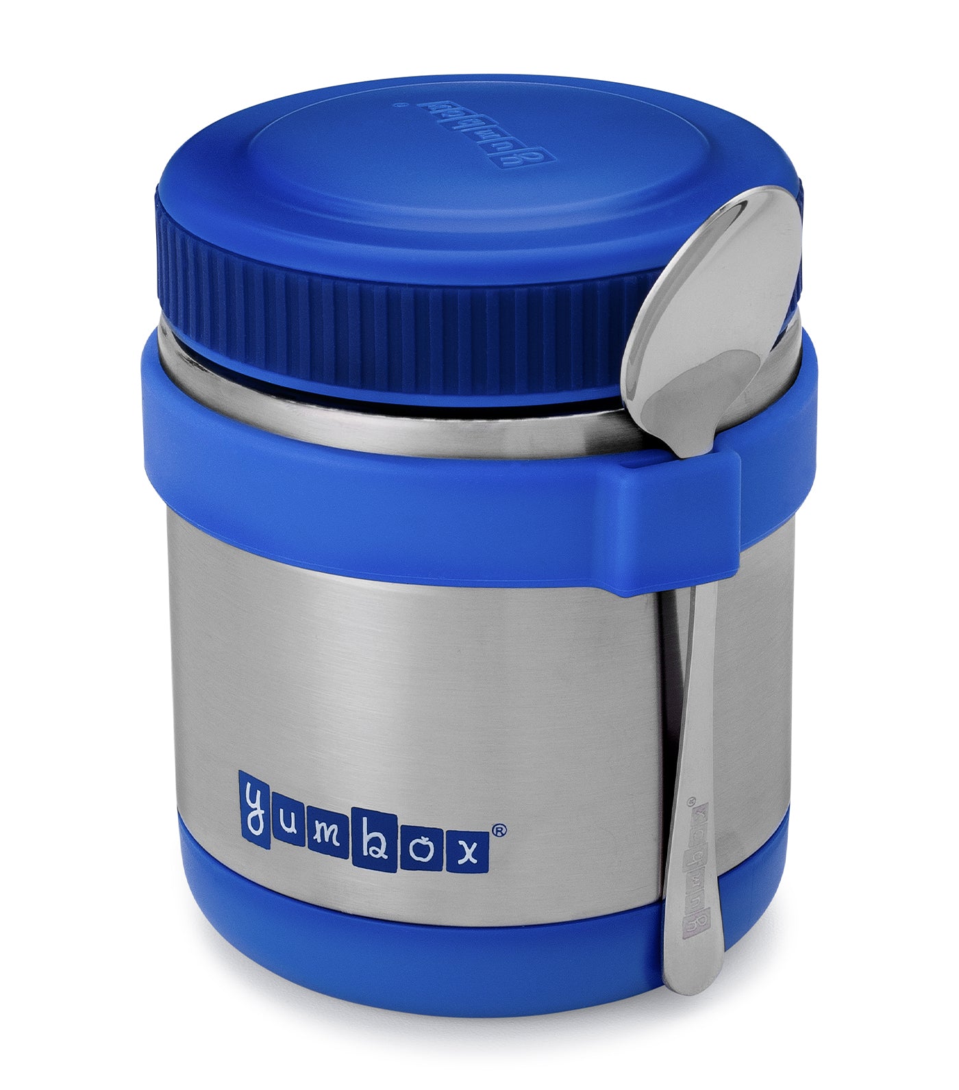 yumbox neptune blue zuppa food jar with spoon 