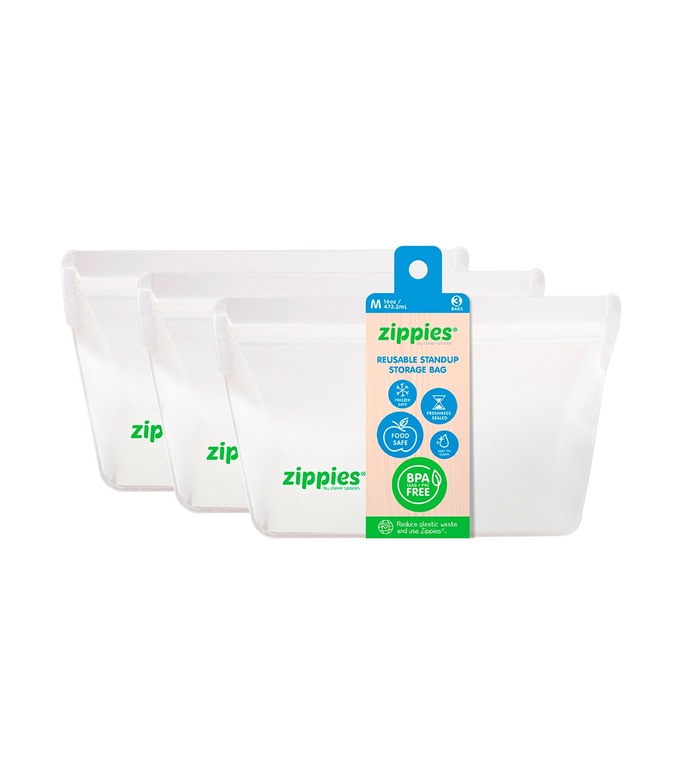zippies storage bags - medium (3 bags)